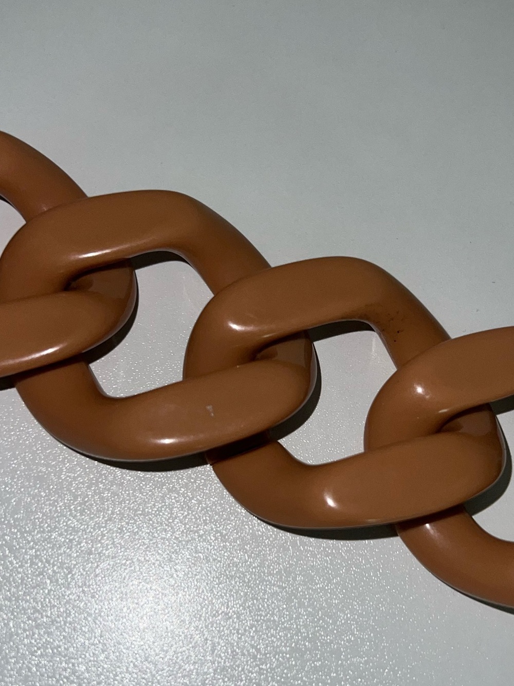 Brown Resin Chunky Link Necklace - Women Jewelry Express - Picture 6 of 7